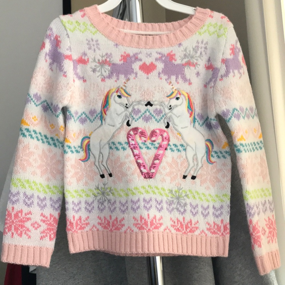 Cute warm and colorful little girls sweatshirt.